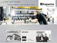 Tablet Screenshot of hapema-gmbh.de